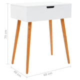 Sminkbord Med Spegel Mdf 60X40X75 Cm