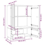 Garderob Hamar 99X45X137 Cm Massiv Furu