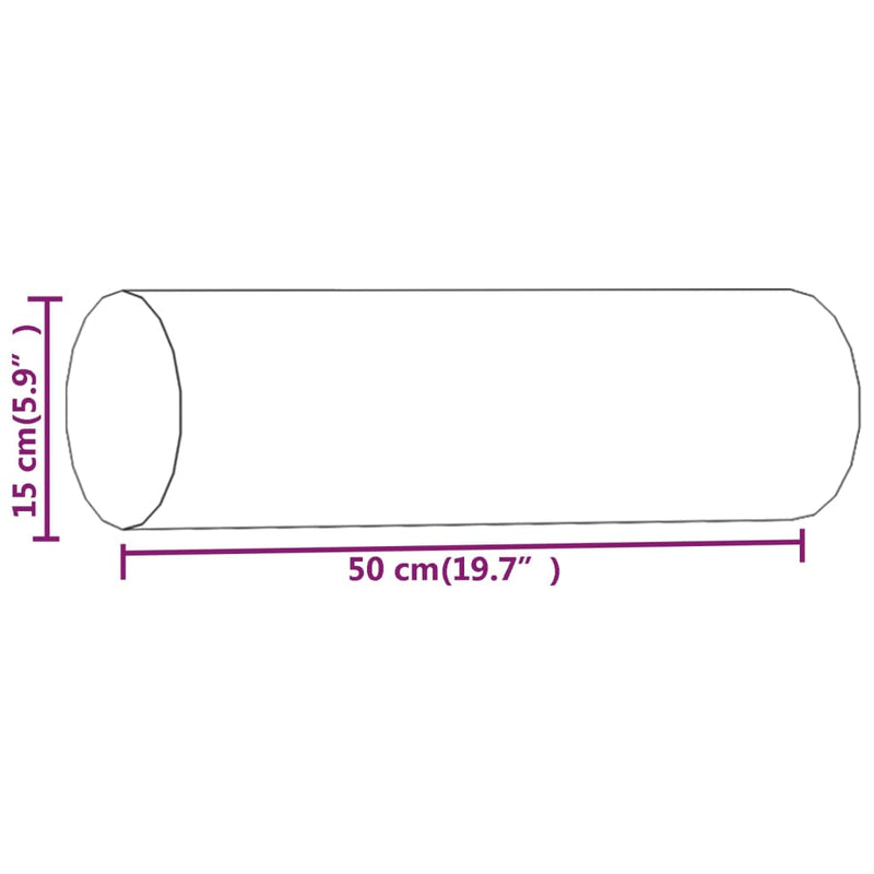 Prydnadskuddar 2 St Ø15X50 Cm Sammet