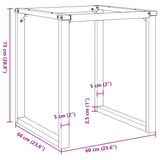 Bordsben För Matbord O-Ram 60X60X73 Cm Gjutjärn