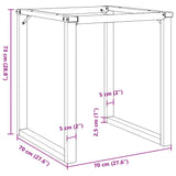 Bordsben För Matbord O-Ram 70X70X73 Cm Gjutjärn