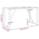 Bordsben För Matbord O-Ram 120X60X73 Cm Gjutjärn