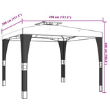 Paviljong Med Dubbelt Tak 2,98X2,98 M Stål