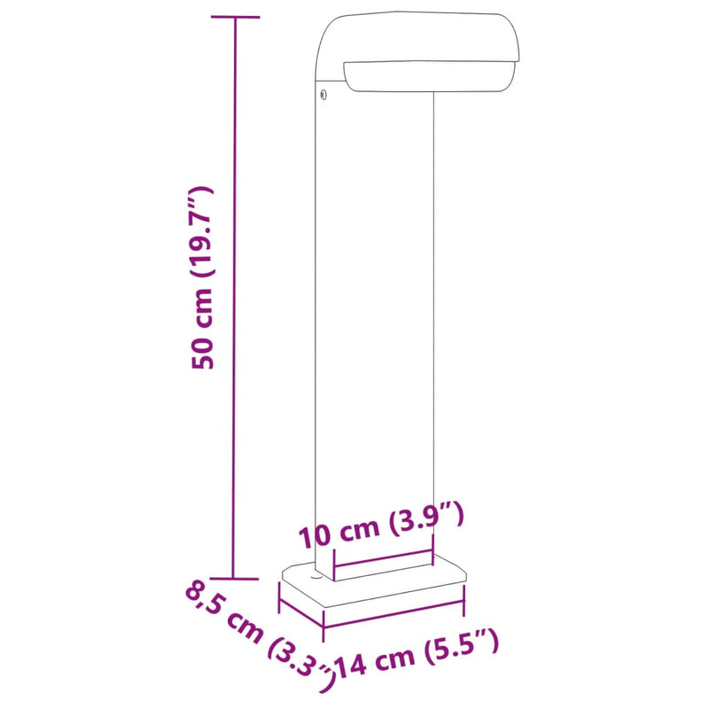 Utomhusgolvlampor 3St Svart Gjuten Aluminium