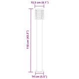 Utomhusgolvlampa 110 Cm Rostfritt Stål Silver