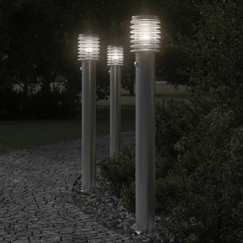 Utomhusgolvlampa 110 Cm Rostfritt Stål Silver