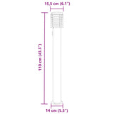 Utomhusgolvlampa Med Eluttag 110 Cm Rostfritt Stål Silver