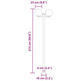 Utomhusgolvlampor 3 St Silver 215 Cm Rostfritt Stål