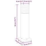 Utomhusgolvlampor 3St Svart Aluminium 50 Cm