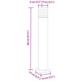 Utomhusgolvlampor 3St Svart Aluminium 80 Cm