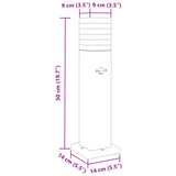 Utomhusgolvlampor Er 3St Svart Aluminium 50 Cm