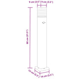 Utomhusgolvlampor Er 3St Svart Aluminium 80 Cm