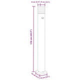 Utomhusgolvlampor Er 3St Svart Aluminium 110 Cm