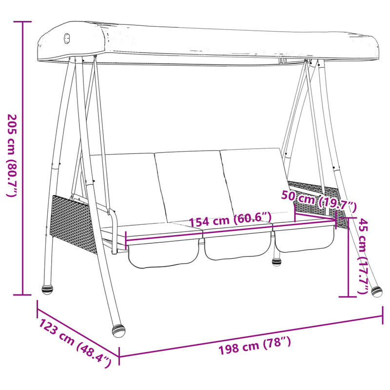 Hammock Med Justerbart Tak Stål