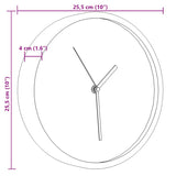 Väggklocka Ø25,5 Cm Oolystyren Och Glas