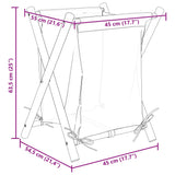 Tvättkorg Gräddvit 45X55X63,5 Cm Bambu