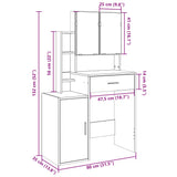 Sminkbord Med Skåp 80X35X132 Cm