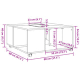 Soffbord 80X80X40 Cm Konstruerat Trä