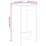 Barbord 51X50X103,5 Cm Konstruerat Trä