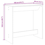 Barbord 102X50X103,5 Cm Konstruerat Trä