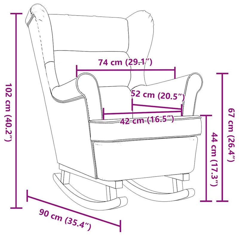 Gungstol 74X90X102 Cm Tyg