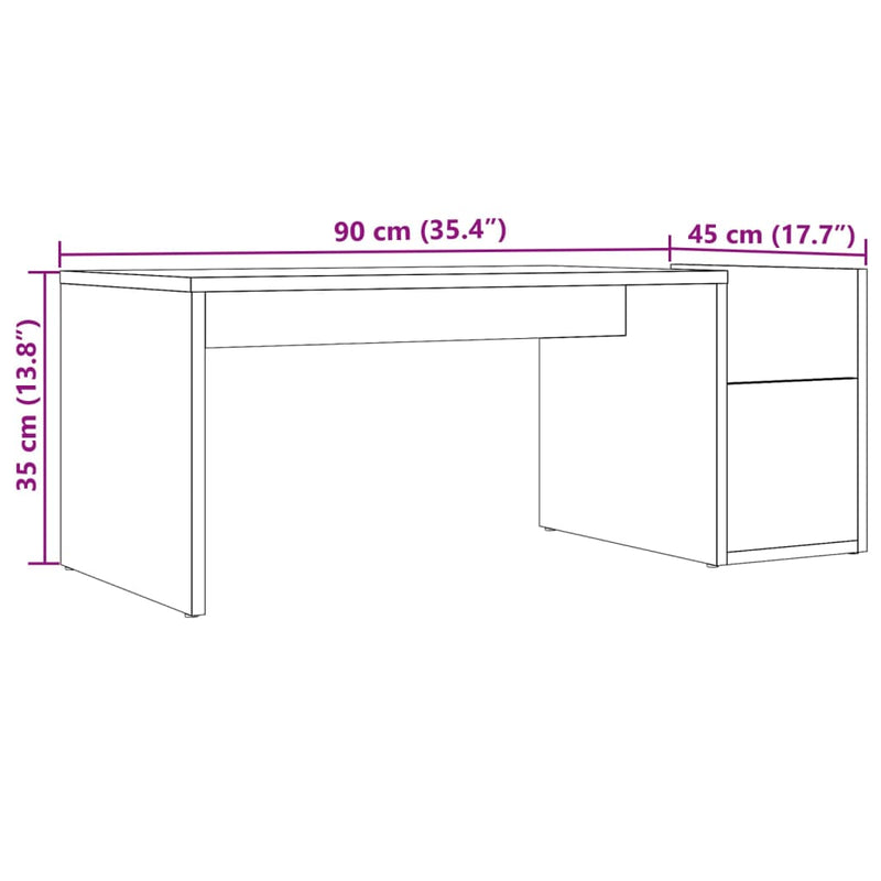 Soffbord Artisian Ek 90X45X35 Cm Konstruerat Trä