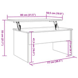 Soffbord 80X50,5X41,5 Cm Konstruerat Trä