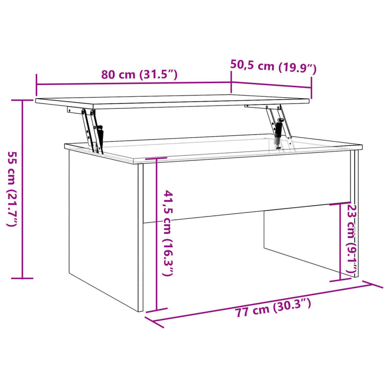 Soffbord 80X50,5X41,5 Cm Konstruerat Trä